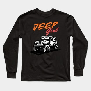 Jeep Girl Color 2 Long Sleeve T-Shirt